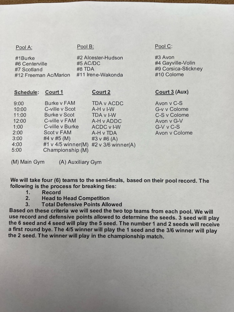 schedule